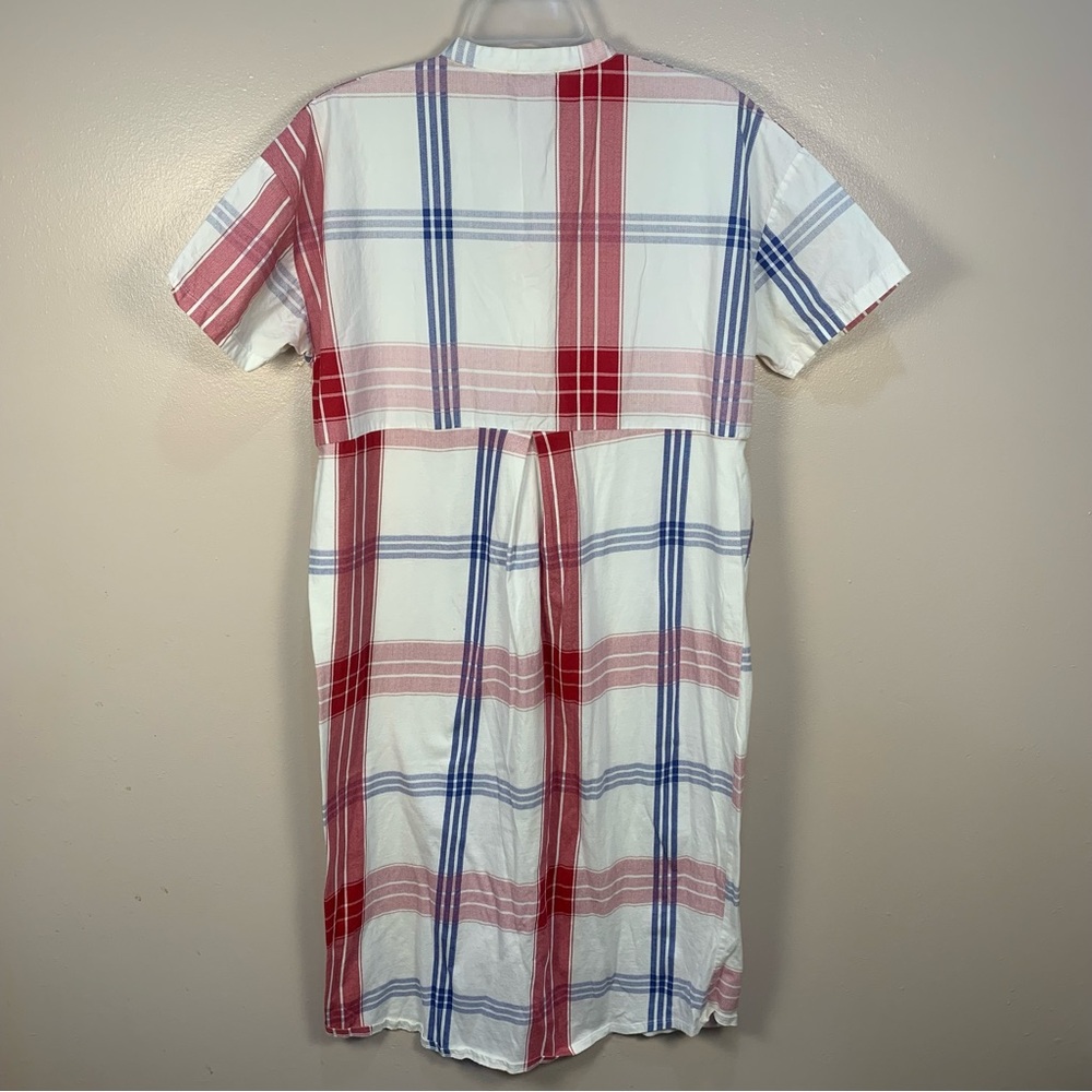 ZARA Check Plaid Flannel Midi Shirt Dress Trendy Oversized - Picture 10 of 14